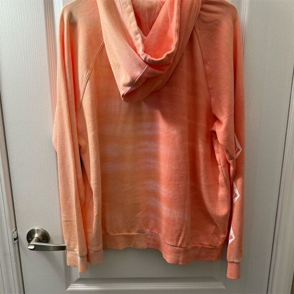 Volcom Women's Orange Iconic Stone Pullover Hoodie Size L *Rare* - Picture 2 of 8
